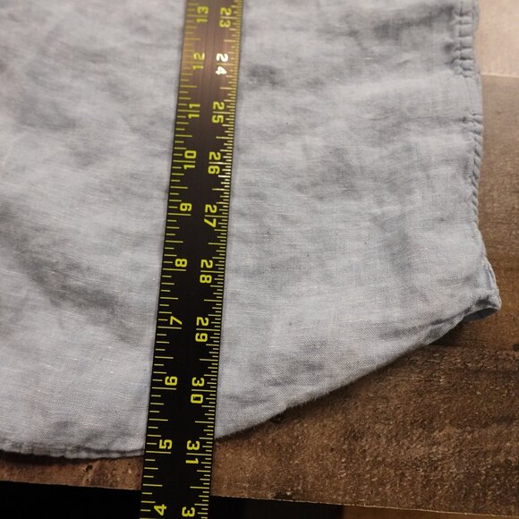 Banana Republic Linen Button-Down Shirt Men’s Large Light Blue Casual Summer - Picture 4 of 8